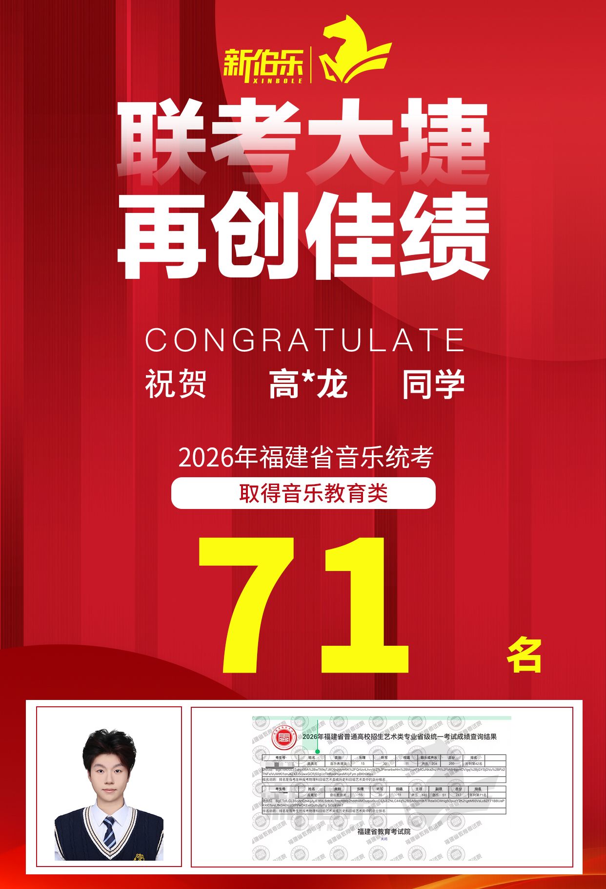 录取喜报